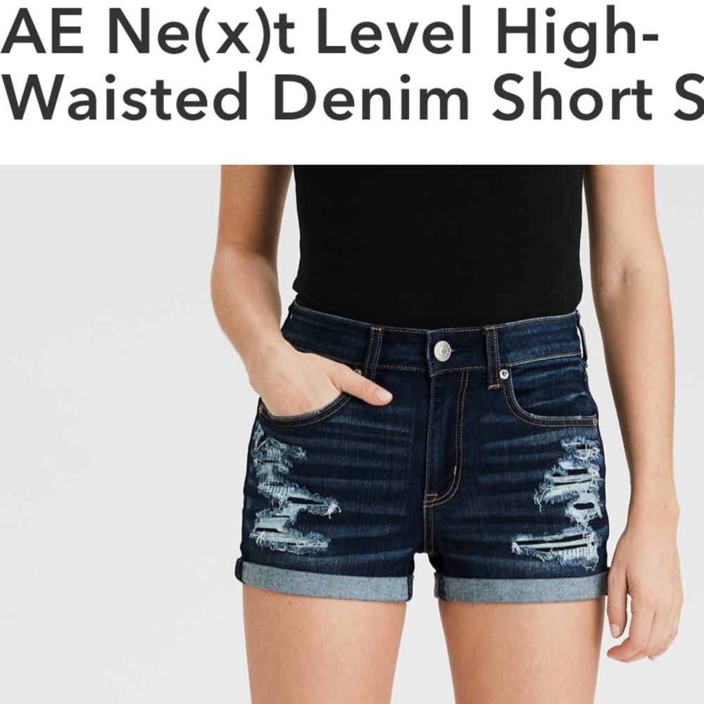 dark wash jean shorts